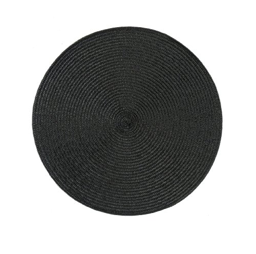 Stuco trends textile 2003-7 4er Pack, Tischset Rund 35 cm, 100% Polypropylen, schwarz von Stuco