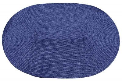 Tischset Blau oval geflochten Platzset Platzmatte von Stuco trends textile