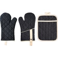 stuco Topfhandschuhe "gestreift", (Set, 3 tlg., bestehend aus 2x Ofenhandschuh, 1x Küchengreifhilfe) von Stuco