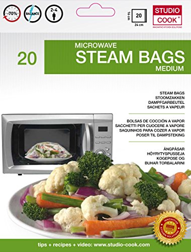 Studio Cook Dampfgarbeutel Medium - 60 Stück - 16 x 26 cm von Studio Cook