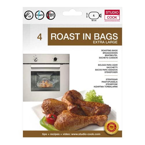 Studio Cook rbcw04 Set 4 Staubsaugerbeutel Kochen Pet transparent 55 x 45 x 0,5 cm von Studio Cook