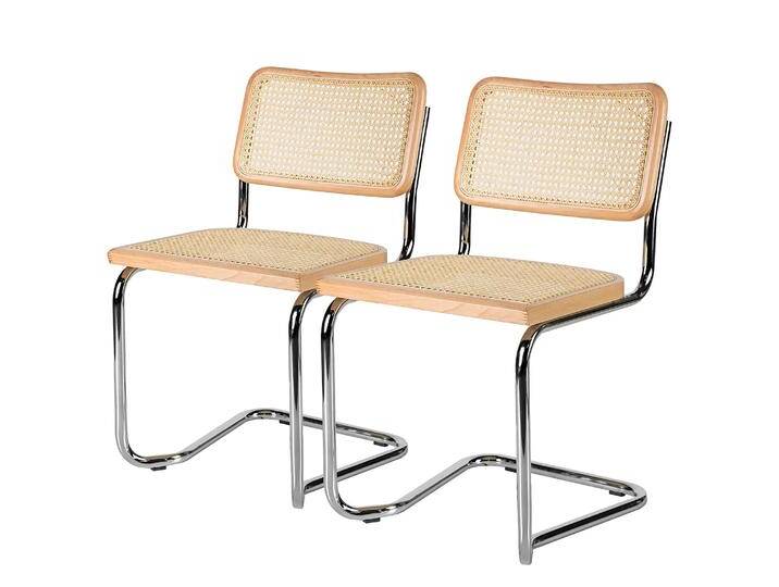 B-Ware Studio Copenhagen Freischwinger HOLM 2er-Set Buche Chrom Esszimmerstuhl Stuhl von Studio-Copenhagen