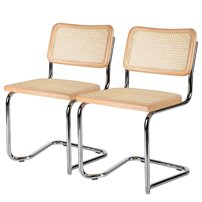 Studio Copenhagen Freischwinger HOLM 2er-Set Buche Chrom Esszimmerstuhl Stuhl von Studio Copenhagen