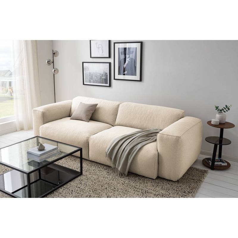 Studio Copenhagen Sofa Hudson II 3-Sitzer Beige Webstoff 259x71x102 cm (BxHxT) Skandi von Studio Copenhagen