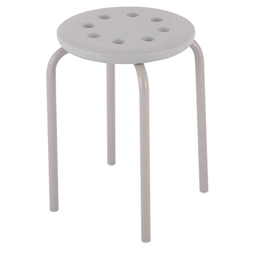 Studio Decor Dukan Hocker, Metall, Hellgrau, Dunkelgrau, Medium von Studio Decor