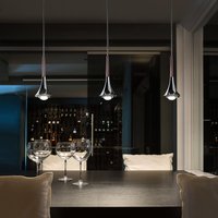 Lodes Rain LED Pendelleuchte, 3-flg., 2700 K Chrom - Roségold von Lodes