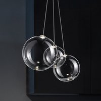 Lodes Random LED Pendelleuchte, 3-flg. 2700 K, Glas klar von Lodes