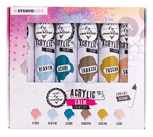 Art By Marlene Acrylic Paint Set 28ml 6/Pkg-Calm -ACP103 von Studio Light