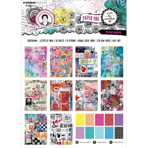 Studiolight • Art by Marlene Paper Pad Block Postage madness Signature Collection nr.132 von Studio Light