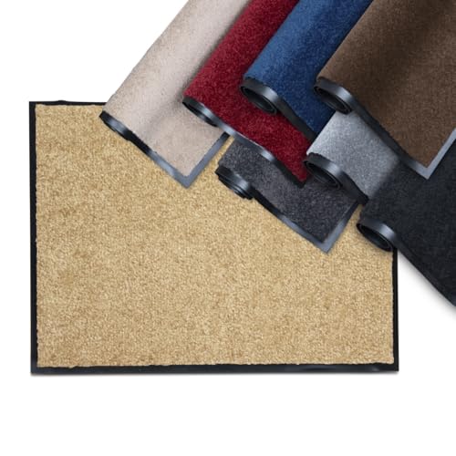 Studio M Classic PRO Schmutzfangmatte Innen 60x80 cm, rutschfeste Fußmatte für Innenbereich, Türmatte in vielen Größen, Sauberlaufmatte, Fußabtreter für Haustür Innen, Beige von Studio M