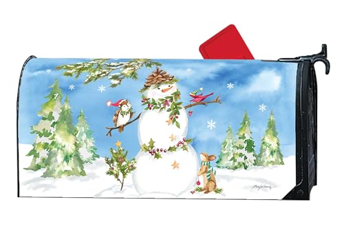 Studio M Die originale magnetische Briefkastenabdeckung, dekorative Versandfolie, passend für Briefkästen in Standardgröße 16,5 x 48,3 cm, wetterbeständiges Vinyl, Winter-Tannenzapfenhut, Schneemann Studio M Die originale magnetische Briefkastenabdeckung, dekorative Versandfolie, passend für Briefkästen in Standardgröße 16,5 x 48,3 cm, wetterbeständiges Vinyl, Winter-Tannenzapfenhut, Schneemann von Studio M