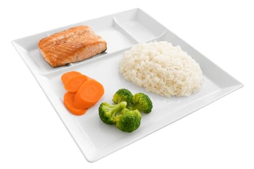 Fondueteller / Gourmetteller - 5 Fächer - Weiß - 24 x 24 cm - 4 Stück Fondueteller / Gourmetteller - 5 Fächer - Weiß - 24 x 24 cm - 4 Stück von Studio Tavola