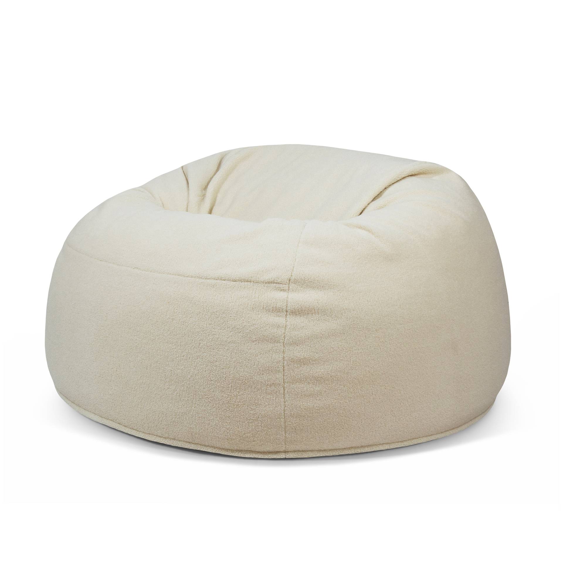 Studio Zondag - Doezel Sitzsack XL - creme/Teddy/H x Ø 90x135cm/abnehmbarer Bezug/Maschinenwäsche bis zu 30 Grad von Studio Zondag