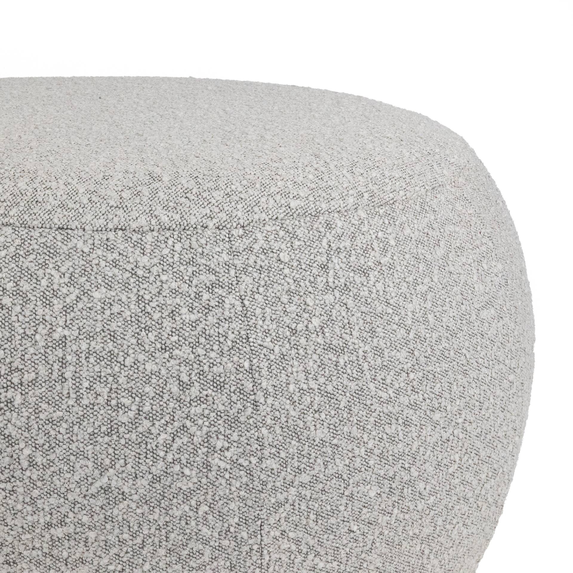 Studio Zondag - Maan Pouf Ø 80cm - grau/Ascot (95% Polyester, 5% Acryl)/HxØ 50x80cm von Studio Zondag