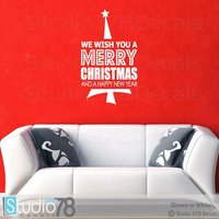 Frohe Weihnachten U-Bahn Art Vinyl Wand Aufkleber - Urlaub Dekor Frohe Weihnachten U-Bahn Art Vinyl Wand Aufkleber - Urlaub Dekor von Studio378Decals