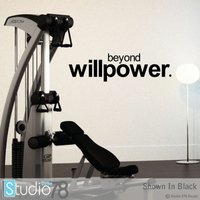 Workout Room Vinyl Wandaufkleber - Motivation Zitat Beyond Willpower Ermutigende Worte Übung Wand Spruch 36, 5 X 10 von Studio378Decals