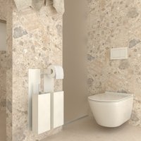 Designer Minimalist Toilettenbürste & Papierhalter Set von Studio3Sdesign