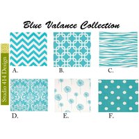 Blaue Valance. Hellblau Valence.blue Fenster Behandlung. Drapery. Valance Fenstervorhang von Studio414Design