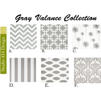 Graue Valance. Grau Valence.gray Fenster Drapes.gray Valance Fenstervorhang von Studio414Design