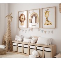 3Er Set Boho Tier Und Regenbogen Poster | Aquarell Kunst Safari Abenteuer Löwe Giraffe Kinderzimmer Wandbild 3Er Set Boho Tier Und Regenbogen Poster | Aquarell Kunst Safari Abenteuer Löwe Giraffe Kinderzimmer Wandbild von StudioArtify