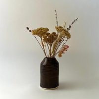 Braune Strukturierte Kleine Vase von StudioBex