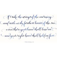 Handgeschriebener Bibelvers Psalm 139 14x11 Kalligraphie Kunst Handschriftliche Original Wandkunst Handlettering Christliche Zitate von StudioCeladon