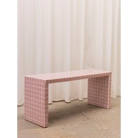 Couchtisch Aus Fliesen - Handgefertigte Fliesenbank Moderne Mosaikmöbel Anpassbarer Beistelltisch Keramik Retro-Wohndekor von StudioCubbe