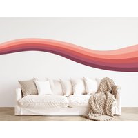 Retro Streifen Wandtattoo, Kinderzimmer Dekor, Wandbild, Moderne Abstrakte, Entfernbare Aufkleber, Schälen Und Stick Wandaufkleber Retro Streifen Wandtattoo, Kinderzimmer Dekor, Wandbild, Moderne Abstrakte, Entfernbare Aufkleber, Schälen Und Stick Wandaufkleber von StudioDecals