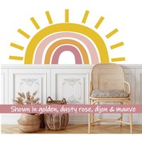 Halbsonne Wandtattoo - Boho Aufkleber Wandsticker Sd243 von StudioDecals