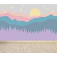 Wandtattoo Berge - Kinderzimmeraufkleber Boho Aufkleber M101Z von StudioDecals