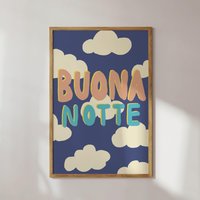 Poster Buona Notte/Kunstdruck Italien Wolken von StudioDolci