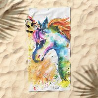 Einhorn Beach Handtuch Für Pool-Beet Handtücher Kinder Bad Schwimmen Strand Badel Partygeschenk 74 X 37 " von StudioEmmaKaufmann