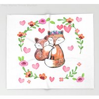 Fuchs Baby Decke Mama Und Wald Kinderbett Bettwäsche Fleece Tier Kinderzimmer Perfekt Für Fuchs-Kinderzimmer von StudioEmmaKaufmann
