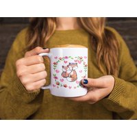 Fuchs Mama Baby Tasse Muttertagsgeschenk Liebe Geschenk Für Niedliches Rot Dich Immer Valentinstag Kaffeebecher von StudioEmmaKaufmann