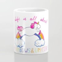 Regenbogen Einhorn Becher Keramikbecher Geschenk Frau Frauen Teenager-Mädchen Kawaii Einhörner College Student Einzigartiges Ende Der Begriff von StudioEmmaKaufmann