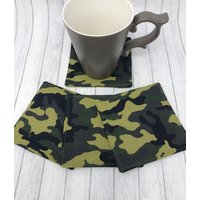 Militär Tarnmuster Stoff Untersetzer/Armee Camo Dekor Mug Rugs 4Er Set Männerhöhle Geschenke Für Jungs Militär Tarnmuster Stoff Untersetzer/Armee Camo Dekor Mug Rugs 4Er Set Männerhöhle Geschenke Für Jungs von StudioGrey13