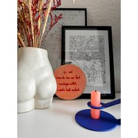 Handmade Wallhanger "Ey... Und Wenn Du Hier... " | 13 cm Stickrahmen Wandbild Dekoration Wanddeko Wallhanging Neonorange Rost Handmade Wallhanger "Ey... Und Wenn Du Hier... " | 13 cm Stickrahmen Wandbild Dekoration Wanddeko Wallhanging Neonorange Rost von StudioLuuni