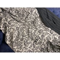 Floral Black Line Art Motiv Blockdruck Kantha Quilt Queen Reine Baumwolle Überwurf Decke Tagesdecke Bettüberwurf Steppdecke von StudioNakro