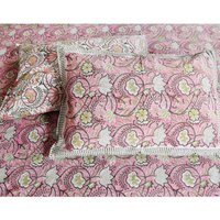 Baby Rosa Blumen Weinberg Handblock Print Queen Reine Baumwolle Bettlaken Bettbezug Boho Quilt Weiches von StudioNakro