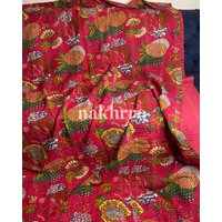 Magenta Obst Bunte Stickerei König Kantha Quilt Queen Reine Baumwolle Decke Tagesdecke Bettüberwurf Boho von StudioNakro