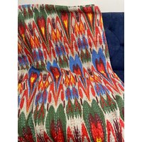 Rot Beige Ikat Print Kantha Quilt Queen Reine Baumwolle Decke Tagesdecke Bettüberwurf Boho von StudioNakro