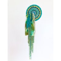 Medusa 8-Zoll Runde Gewebt Wandbehang Mit Wasserfall Fransen von StudioSeespriya