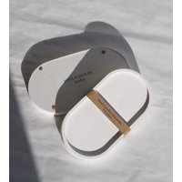 Deko Tablett | Ovales Schale Schmuckschale Kerzenuntersetzer von StudioSoulCandles