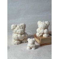 Rosen Bär Kerze | Teddy Valentinstag von StudioSoulCandles