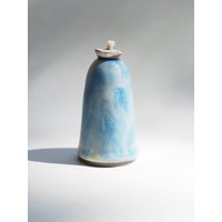 Blaue Handgefertigte Keramik Öllampe - Steinzeug Beleuchtung Blaue Handgefertigte Keramik Öllampe - Steinzeug Beleuchtung von StudioTreStore