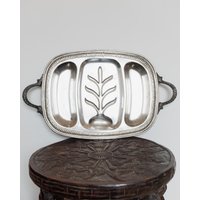 Silver-Plated Vintage Tray - 1950S Roasting Platter Classic Design, Italy Wedding Decoration, Mid Century, Silver Table Decoration Silver-Plated Vintage Tray - 1950S Roasting Platter Classic Design, Italy Wedding Decoration, Mid Century, Silver Table Decoration von BuzziDining