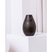 studio Keramik Vase By Elisabeth Dunker - Organic Shape in Dark Brown Mid Century 1960S von BuzziDining