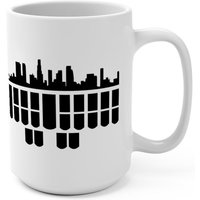 La Skyline Steno Keys, Stenograph, Court Reporter, Beschriftung, Tasse 15Oz von StudioZBoutique