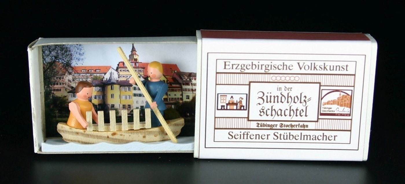 Stübelmacher Gunter Flath Weihnachtsfigur Miniaturzündholzschachtel Stocherkahn BxH 5x4 cm NEU, für Setzkasten von Stübelmacher Gunter Flath