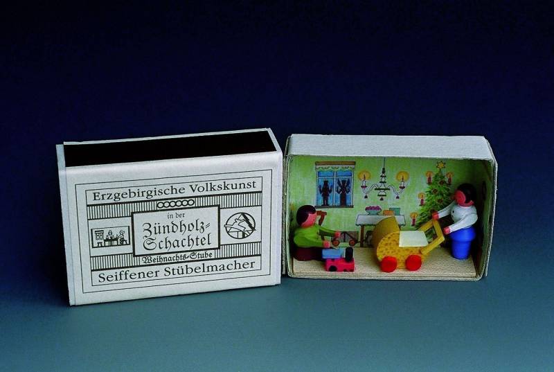 Stübelmacher Gunter Flath Weihnachtsfigur Miniaturzündholzschachtel Weihnachtsstube BxH 5x4 cm NEU von Stübelmacher Gunter Flath